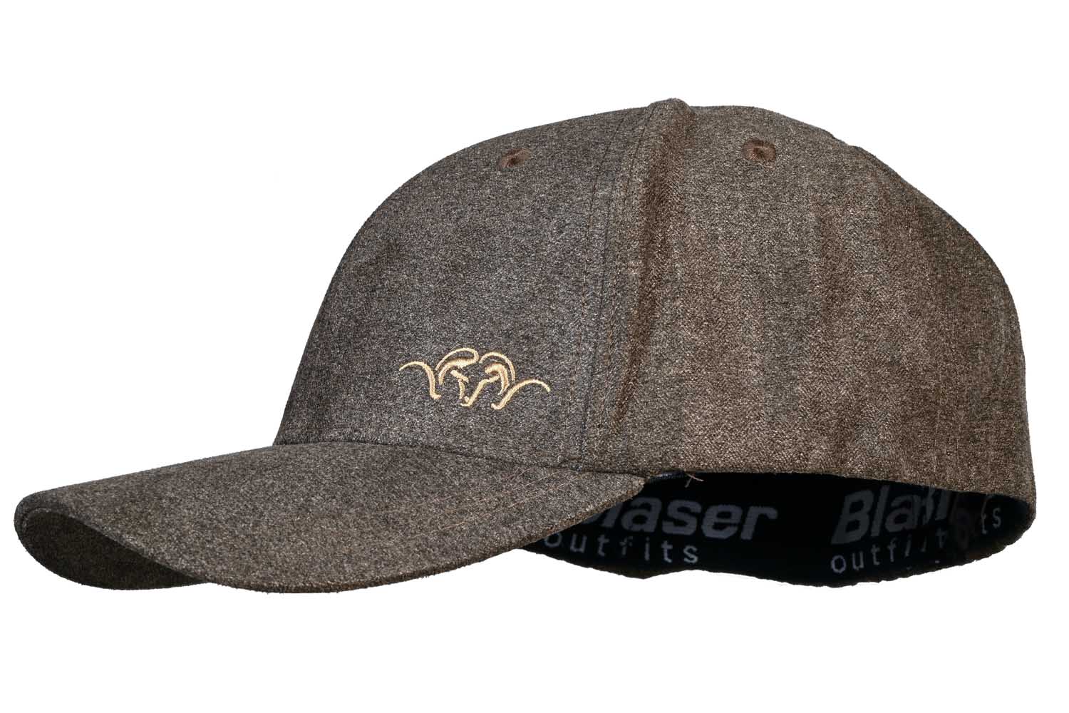 Blaser Cap Vintage 21  Oliv mélange / schwarz mit flexibler Passform