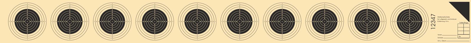 Scheibenstreifen 10er Steifen Spiegel Ø: 30,5mm für Luftgewehr