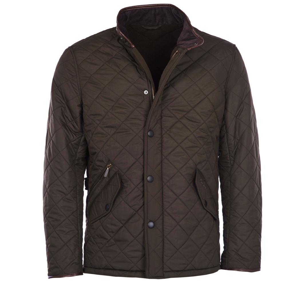 Barbour Steppjacke Powell Quilt  Olive leicht gefüttert