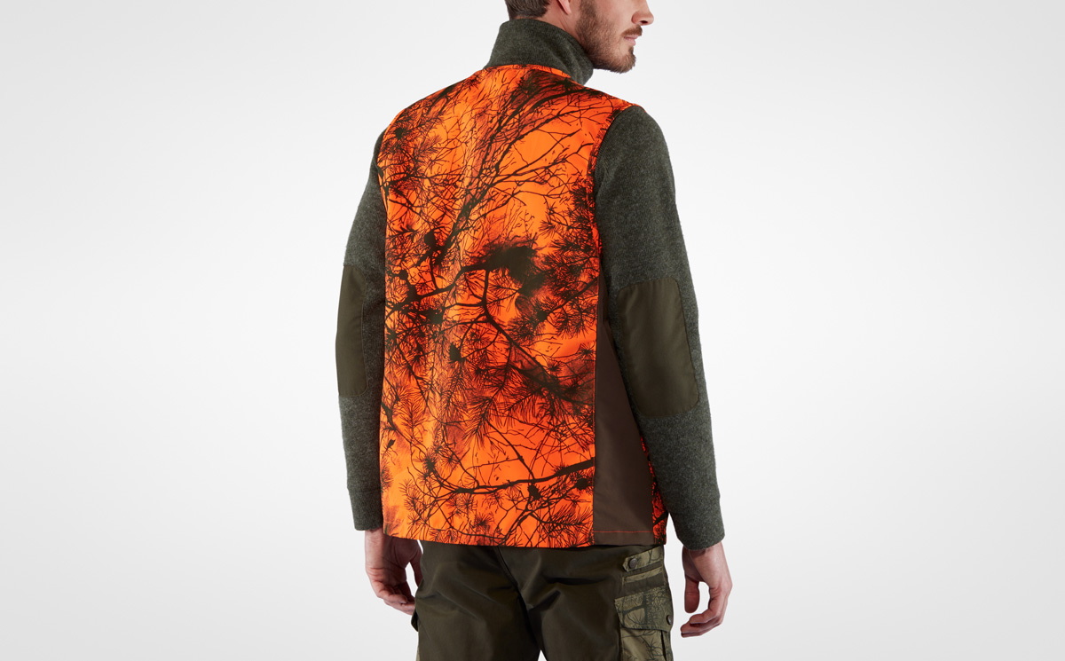 Fjäll Räven Signalweste Värmland  Orange Camo