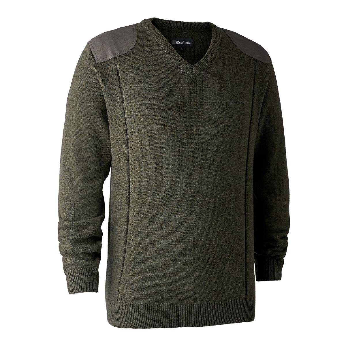 Deerhunter Pullover Sheffield m. V-hals Green Melange