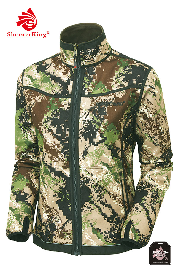 Shooter King Softshell Wendejacke Digitex Digitex-Camo in der Farbe Grün/Braun