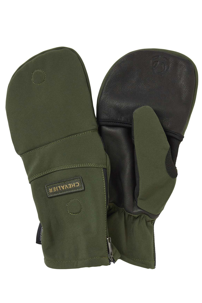 Chevalier Handschuhe Nimrod Windblocker Winddichte Handschuhe mit Futter aus Wolle und Fingerkappen zum Umklappen.