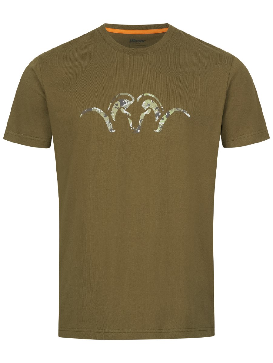 Blaser T-Shirt T-Shirt Argali Blaser T-Shirt aus 100% Baumwolle mit Rundhalsausschnitt und Argali-Druck