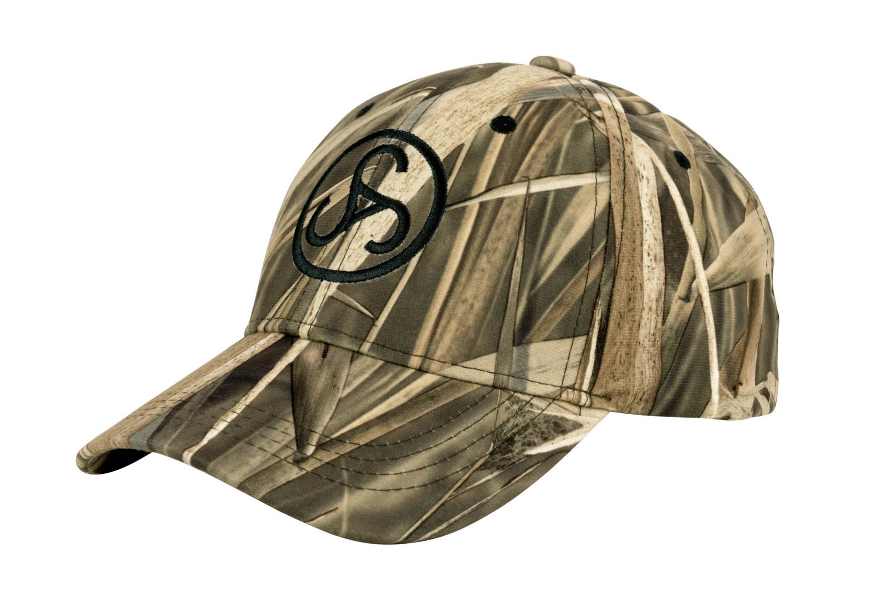 Sauer Basecap Camo-Cap Schilf Wasserabweisende Basecap in Schilf-Camo-Motiv mit Sauer-Logo Stickerei.