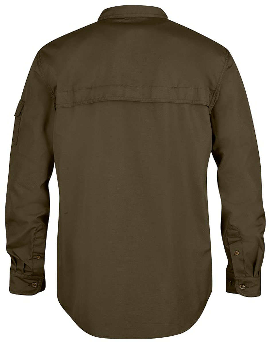 Fjäll Räven Shirt Singi Trekking in der Farbe Dark Olive Rückenansicht