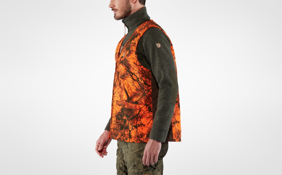 Fjäll Räven Signalweste Värmland  Orange Camo