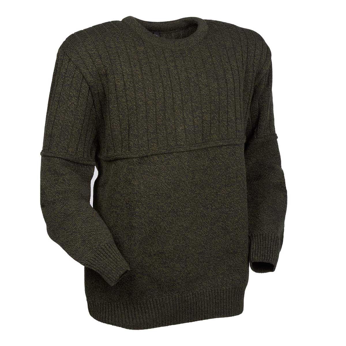 Pullover Hunter O-Hals  Grün Melange