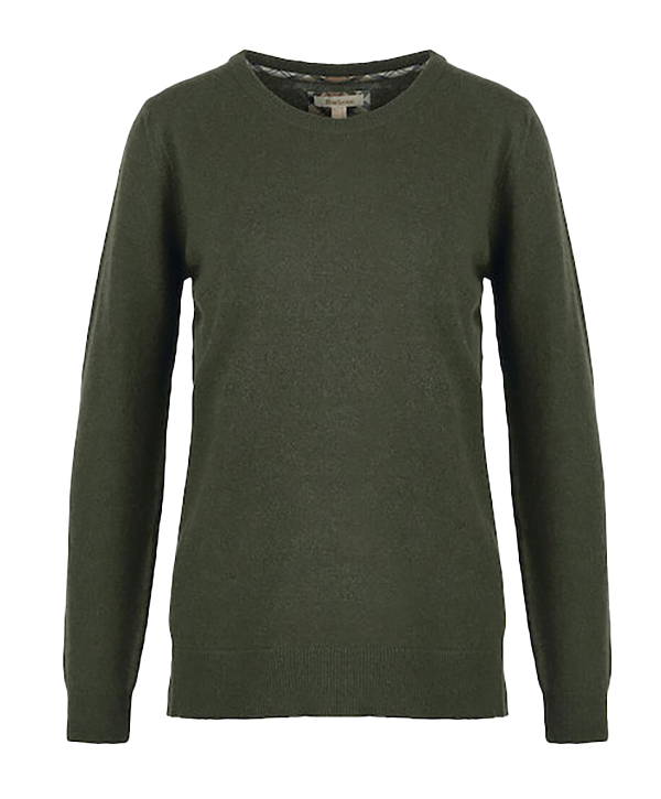 Der Damen-Pullover Pendle Crew olive/fawn von Barbour