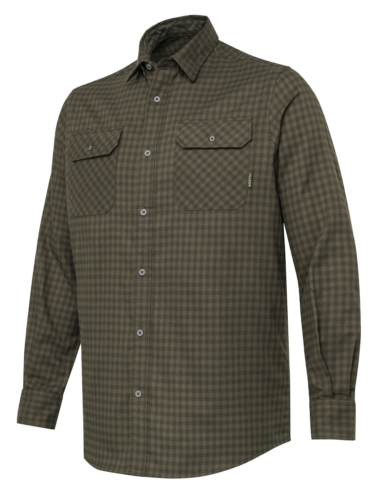 Das Hemd Cadet Flannel Green & Brown Check von Beretta