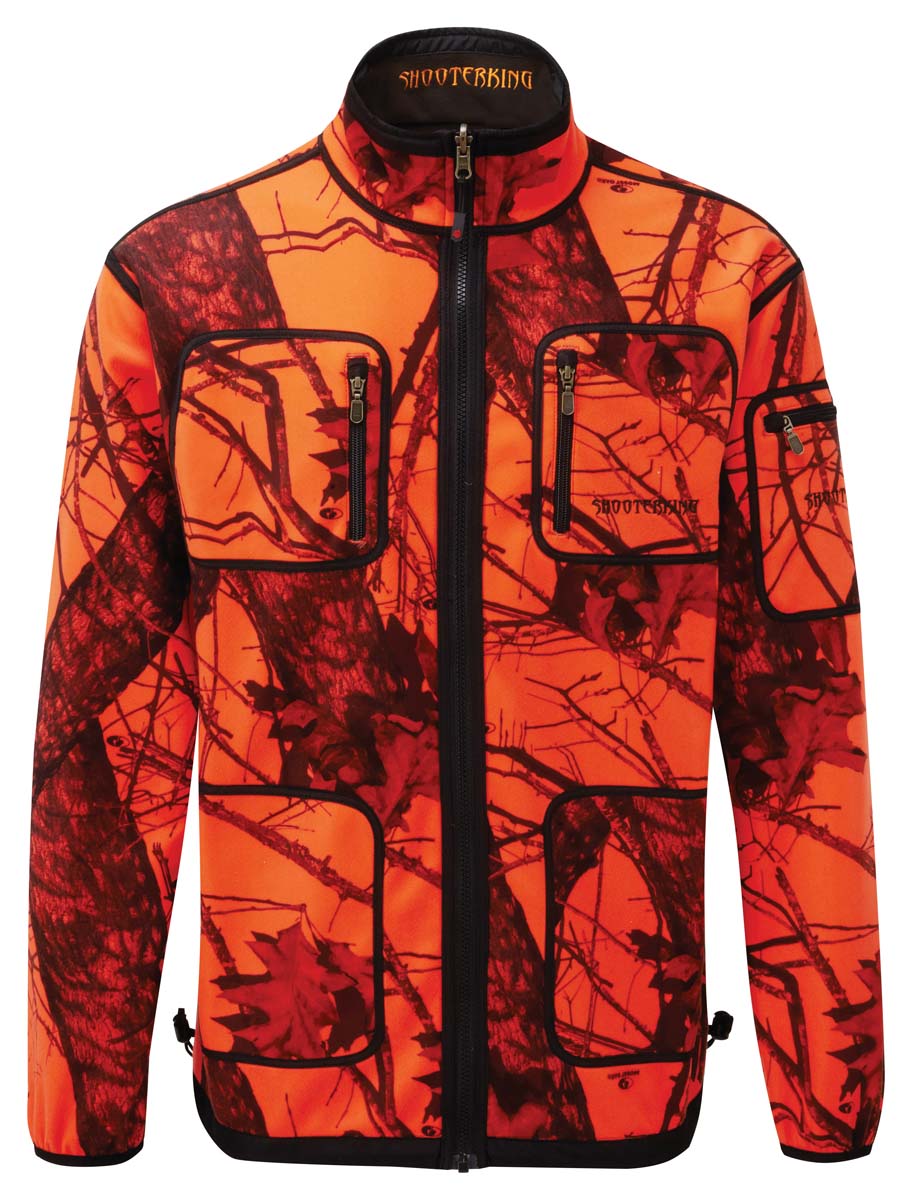 Shooter King Softshelljacke Mossy in der Farbe Blaze Orange Camo