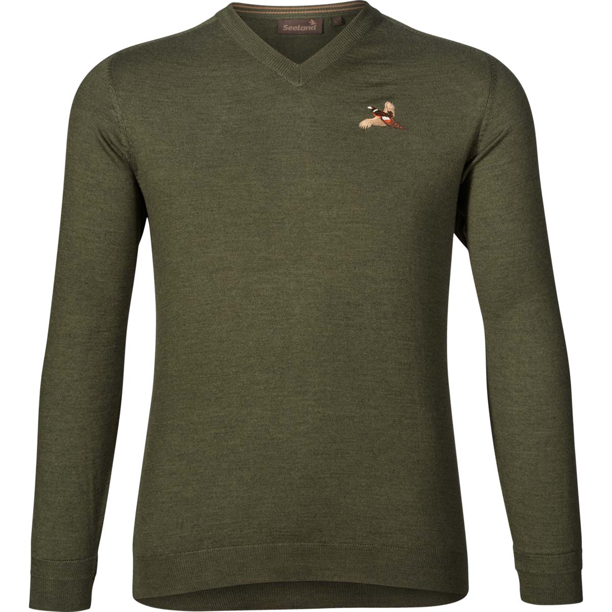 Seeland Pullover Woodcock V-Ausschnitt in der Farbe Classic green