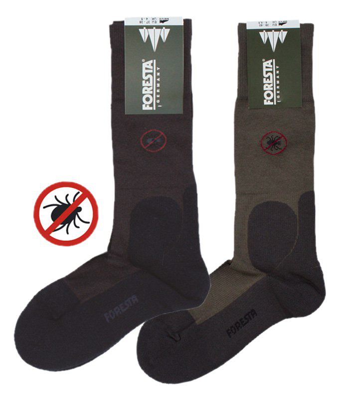 Foresta Anti-Zecken Socke Olive