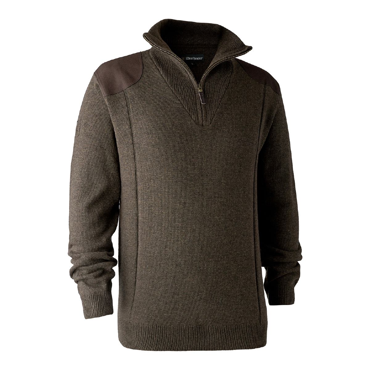 Deerhunter Pullover Sheffield m. Zip-neck Dark elm