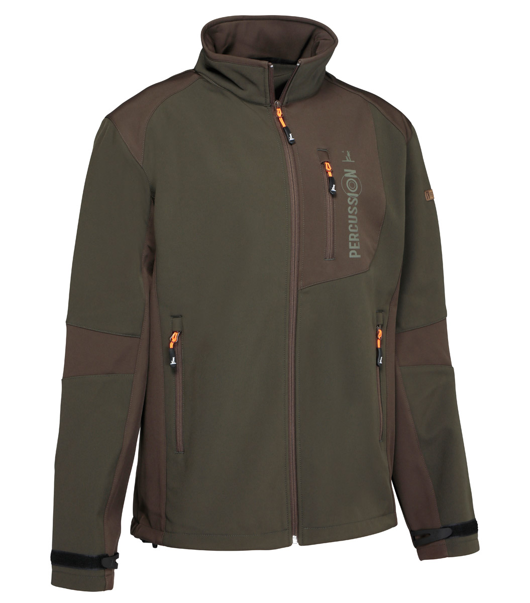 Die Percussion Softshelljacke für Herren ist funktional, leistungsstark und absolut wind- und wasserabweisend.