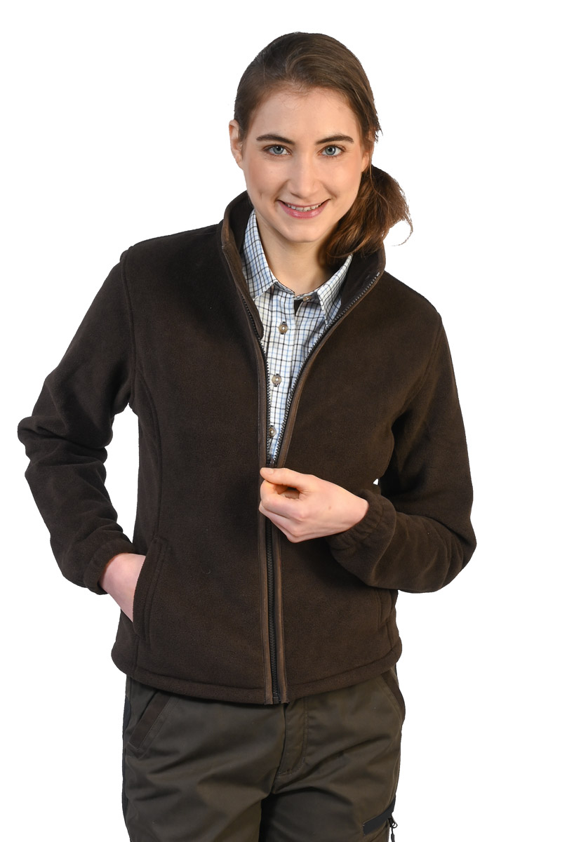 Baleno Fleecejacke Sarah  Braun mit Stehkragen