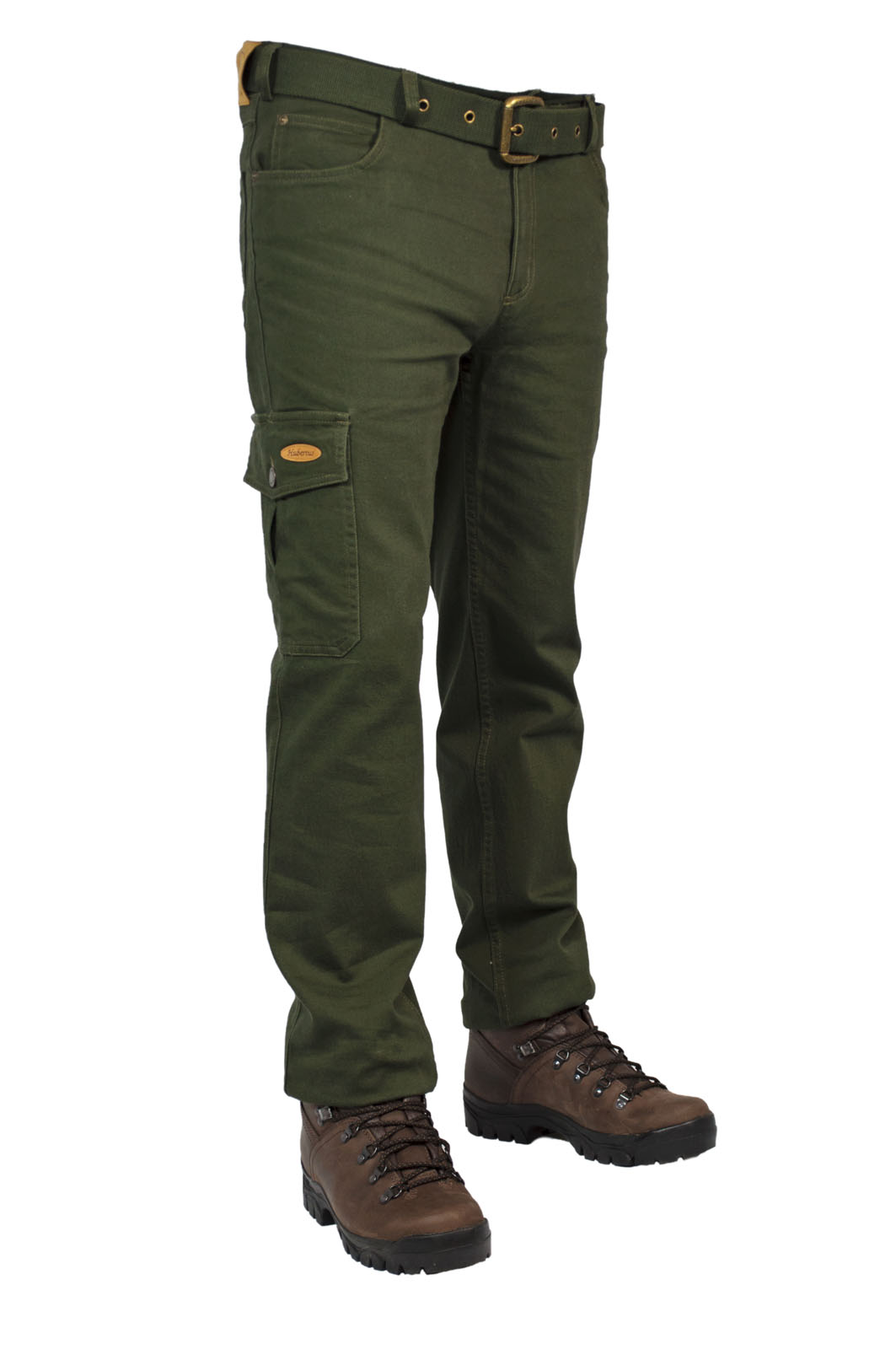 Hubertus  Jagdhose Stretch-Jagdjeans Bequeme Wald-Arbeitshose mit Beintaschen und integrierter Messertasche.