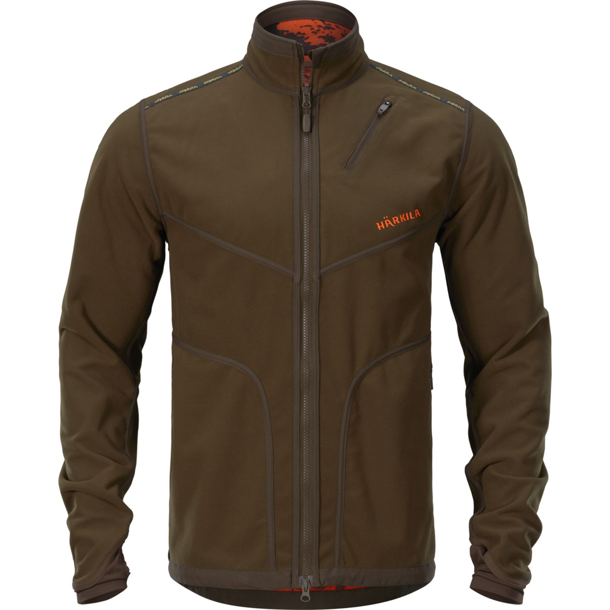 Härkila Fleecejacke Wildboar Pro Willow green AXIS MSP® orange