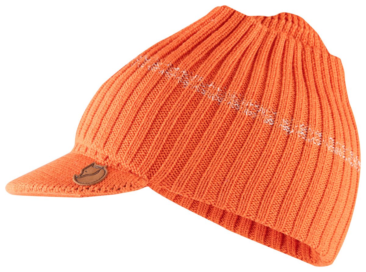 Fjäll Räven Balaclava Cap Lappland mit  integrierter Sturmhaube  - In Burnt Orange für eine hohe Sichtbarkeit