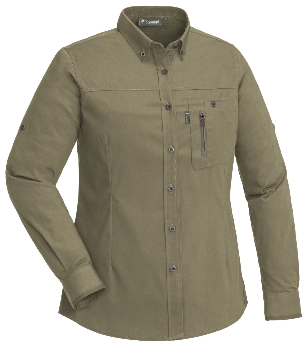 Pinewood Bluse Tiveden Anti-Insect in der Farbe H.Olive